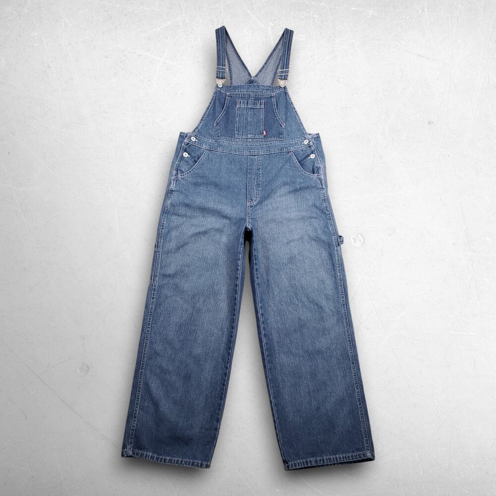 VTG Route 66 Carpenter Overalls Women 14-16‎ (Tagged 15/16) Blue Cotton Bib 90s